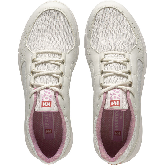 2024 Helly Hansen Womens Ahiga V4 Hydropower Sailing Shoes 11583 - Off White / Pink Sorbet